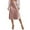 Pink, variant on GJSYRH Women's Satin High Waist Hidden Elasticized Waistband Flared Casual A Line Midi Skirt