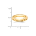thumbnail image 3 of 14K Yellow Gold Ring Band Wedding Comfort Domed 4mm Comfort-Fit, 3 of 3
