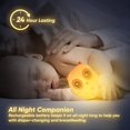 thumbnail image 3 of ZHAOCHENG Luz nocturna para niños con diseño de búho, multicolor, LED, luz nocturna para niños, luz nocturna, portátil y recargable, para bebés, niños, adultos, luz nocturna relajante, regalo, decorac, 3 of 5