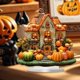 thumbnail image 4 of Decoración de casa de calabaza de Halloween 2D, centro de mesa, artesanía artística, letrero rústico único de castillo para chimenea, oficina, estante, 4 of 6