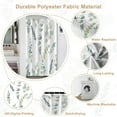 thumbnail image 4 of Sage Green Leaves Stall Shower Curtain, Branches Leaves Tree Plants Floral Small Dorm Bathroom Curtain, Natural Botanical Narrow Shower Curtain for Bathroom Set with 6 Hooks, 36Wx72L, 4 of 6
