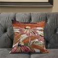 thumbnail image 6 of Amrita Sen Designs CAPL785FSDS-ZP-20x20 20 x 20 in. Hawaii Floral Oil Duo Suede Zippered Pillow with Insert - White, Orange & Pink, 6 of 6