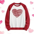 thumbnail image 5 of Girls Valentine Sweatshirt Red Heart Crewneck | Kids Long Sleeve Valentine's Day Shirt | Cute Top & Gift for Girls 4-14 Years,Size 7-8 T, 5 of 5