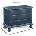 thumbnail image 5 of American Woodcrafters Rodanthe Shipyard Blue Wood 3-drawer Bachelor Chest, 5 of 7