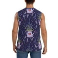 thumbnail image 4 of Lsque Lavender Flowers Print Men's Cotton Blend Sleeveless Muscle Shirts (S-3XL)- Moisture Wicking, Odor Protection, UPF 30+,Small, 4 of 8