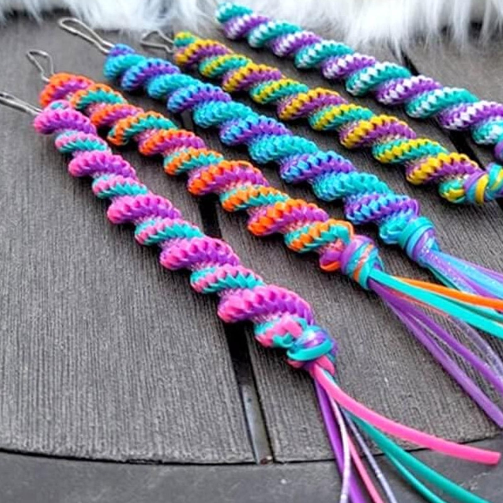 Versatile Lanyard Set Handy Plastics Lace Cords with Lobster Clasps and Key Rings Keychain Accessory for Craft Bracelets