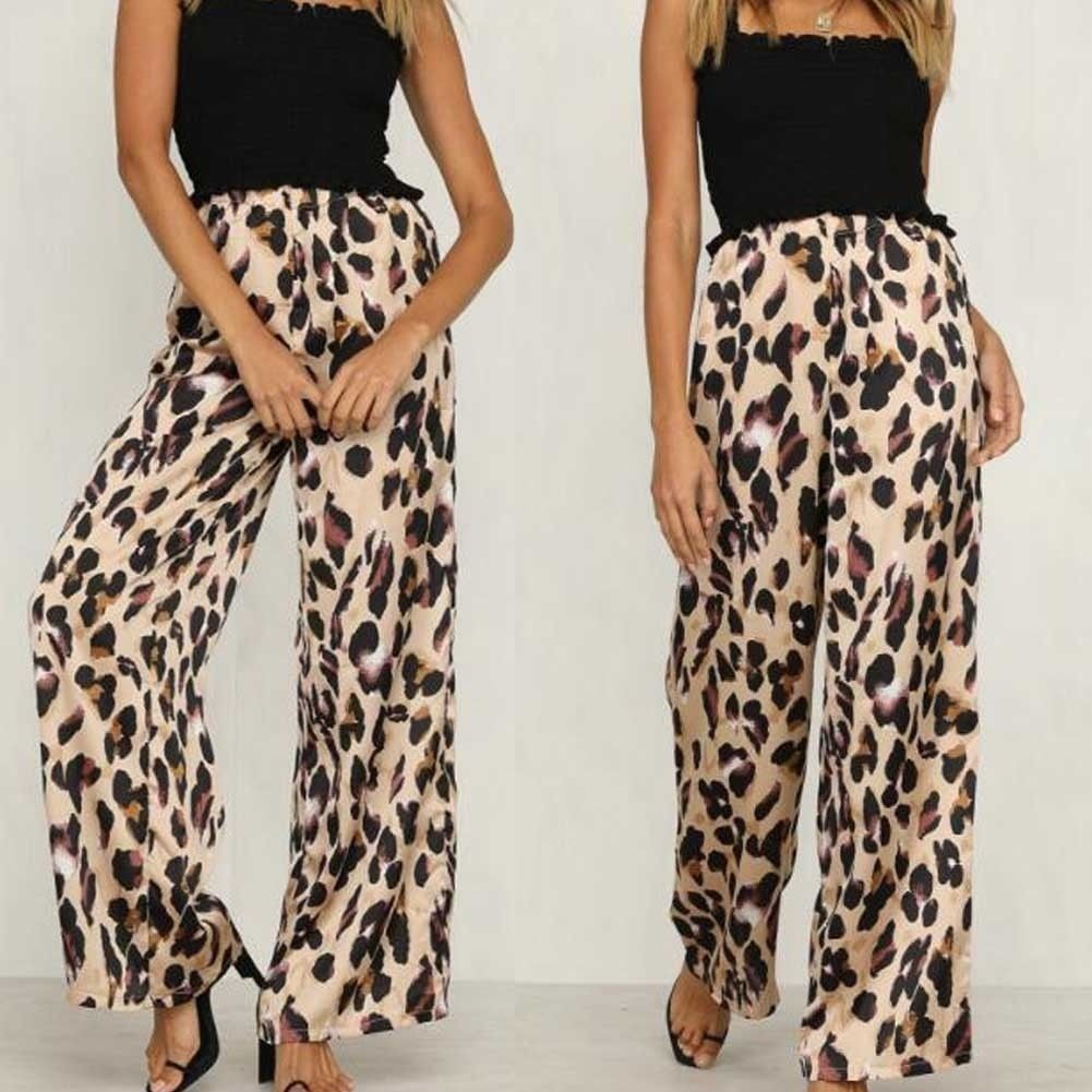 Women's Casual Leopard Print High Waist 