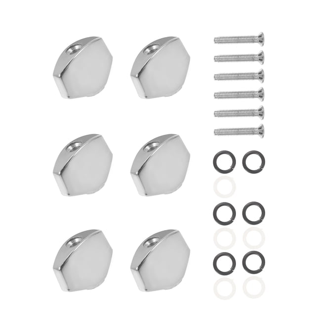 NUOLUX 6Jgo Manijas De Afinación Para Guitarra Acústica Plata Material Resistente Y Detalles Finos