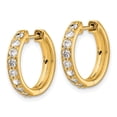 thumbnail image 2 of Auriga 14k Yellow Gold Diamond Hinged Hoop Earrings for Women, 2 of 5