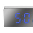 thumbnail image 4 of 2x Large Mirrored Digital Clock Portable Time Adjustable Brightness Bedroom Bedside Watch 3'' Two Power Modes Clocks Zulema none, 4 of 7