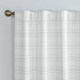 thumbnail image 4 of Sun Zero Crestwood 100% Blackout Woven Plaid Thermal Back Tab Curtain Panel, 40"x63", White, 4 of 9