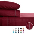 thumbnail image 1 of Juego de Sábanas King Size 2800 Hilos Extra Suave Premium Textura Rayada Soft Nature, 1 of 5