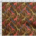thumbnail image 4 of Soimoi Animals Print,Cotton Poplin, Sewing Fabric Sold by The Yard 42 Inch Wide,Sewing Craft Quilting/Quilt Making Fabric, Brown, 4 of 5