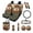 American Tribal Eagle Wolf Aztec, variant on FOR U DESIGNS American Tribal Eagle Wolf Aztec Print 13 PCS Car Accessories Set Universal Car Seat Covers, Steering Wheel Cover, Rearview Mirror Cover, Trash Can, Cup Holder, Seatbelt Pads, Keychains