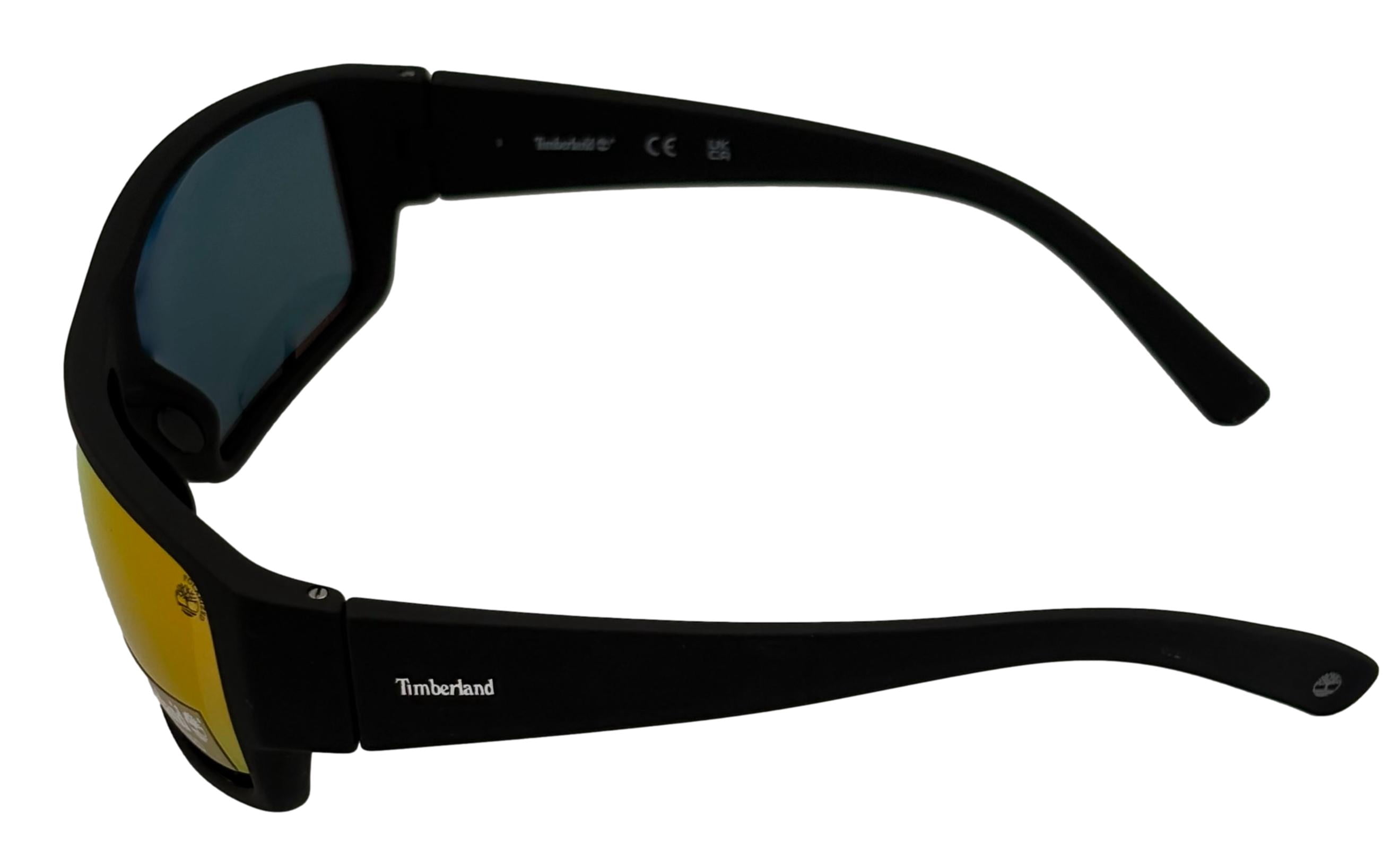 Timberland Matte Black Mens Plastic Rectangle Sunglass Polarized Lens TB7261. 5D