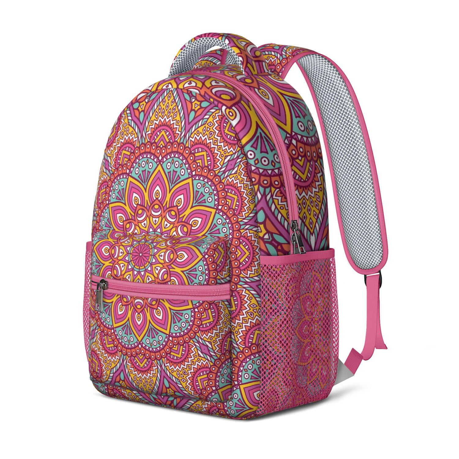 Paisley Artistic Mandala School Backpack - Waterproof Ergonomic Design for College Students