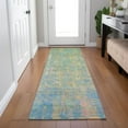 thumbnail image 4 of Dalyn Rugs Machine Washable Indoor/Outdoor Chantille Teal 2'3" x 7'6" Runner Rug, 4 of 7