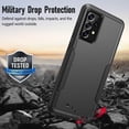 thumbnail image 4 of Dual Layer Samsung Galaxy A52 5G Case, Tough Durable Designed Anti-Fingerprint Shockproof A52 4G Phone Case, Heavy Duty Protection Cover for Galaxy A52s 5G 6.5", Black, 4 of 13