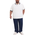 thumbnail image 2 of INSPIRE CHIC Inspired Men's Big & Tall Contrast Color Short Sleeve Button Down Work Formal Polo Shirts XL White, 2 of 4