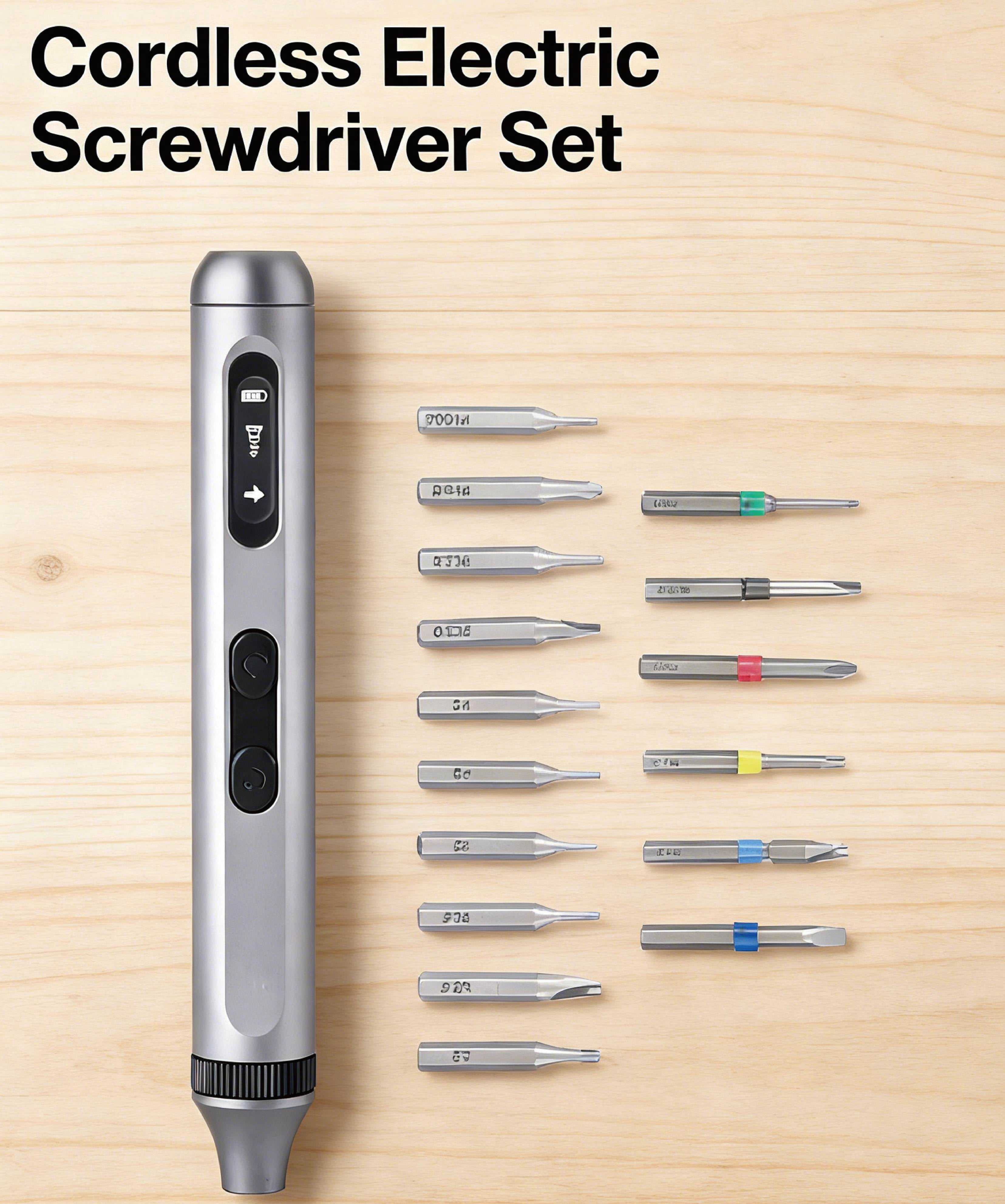 Hontrix Electric screwdrivers,4V Electric Screwdriver,2000mAh USB Rechargeable Battery,Cordless Power Screwdriver with LED Light,Adjustable Torque,38 in 1,Suitable for small projects