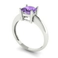 thumbnail image 2 of 1.5 ct Cushion Cut Simulated Alexandrite Solitaire 14K White Gold Womens Engagement Ring, 2 of 5