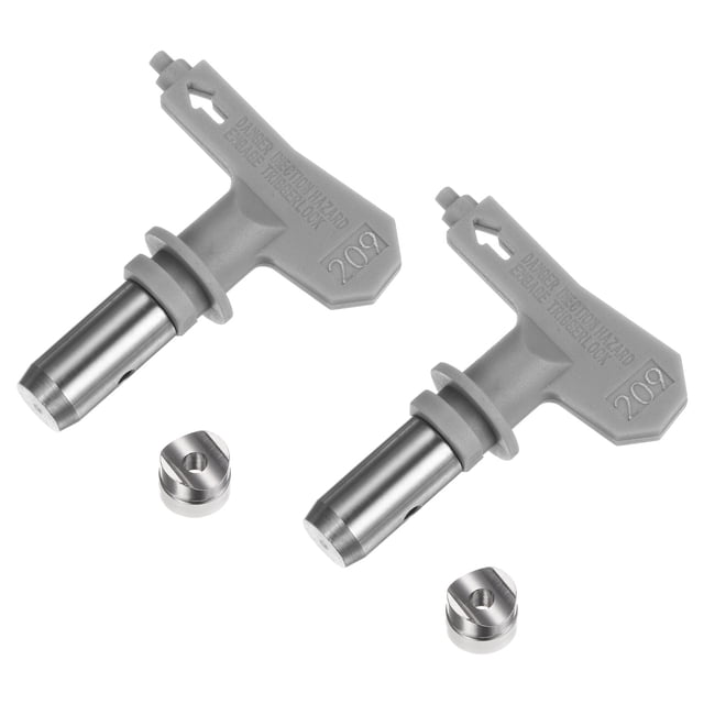Unique Bargains 2 Packs Reversible Spray Tips for Airless Sprayer 209 Paint Spray Nozzle Tips Sprayer Machine Parts, Grey