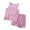 Pink, variant on XUELUO Toddler Boys Casual Outfit Sets Children'S Summer Vest Shorts Set Loose And Girls Thin Sleeveless Pajamas Round Neck Children'S Home Wear Clothing Outwear