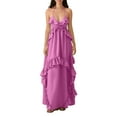 thumbnail image 2 of Taylonsss Womens Summer Dress Strappy Halter Tie Backless Solid Color Beach Casual Outfit, 2 of 9