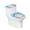 Colorful Tie-Dye Patterns, variant on HELLHERO Cow Print Pattern Stretch Polyester Toilet Dust Cover Set Fits All Toilet Shapes Toilet Top Cover & Easy to Clean for Modern Bathrooms