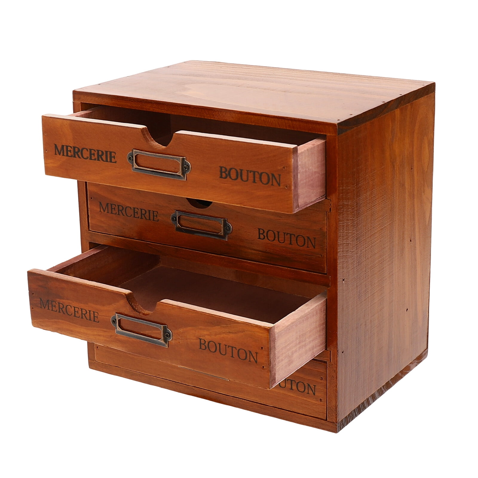 Large Storage Box Cabinet Elegant Wooden File Cabinet with 16 Drawers 4-Slot