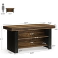 thumbnail image 2 of Tribesigns 55-Inch Kitchen Island with Storage, Farmhouse Center Island Table for Kitchen, Dining Room, Living Room, Brown & Black, 2 of 7
