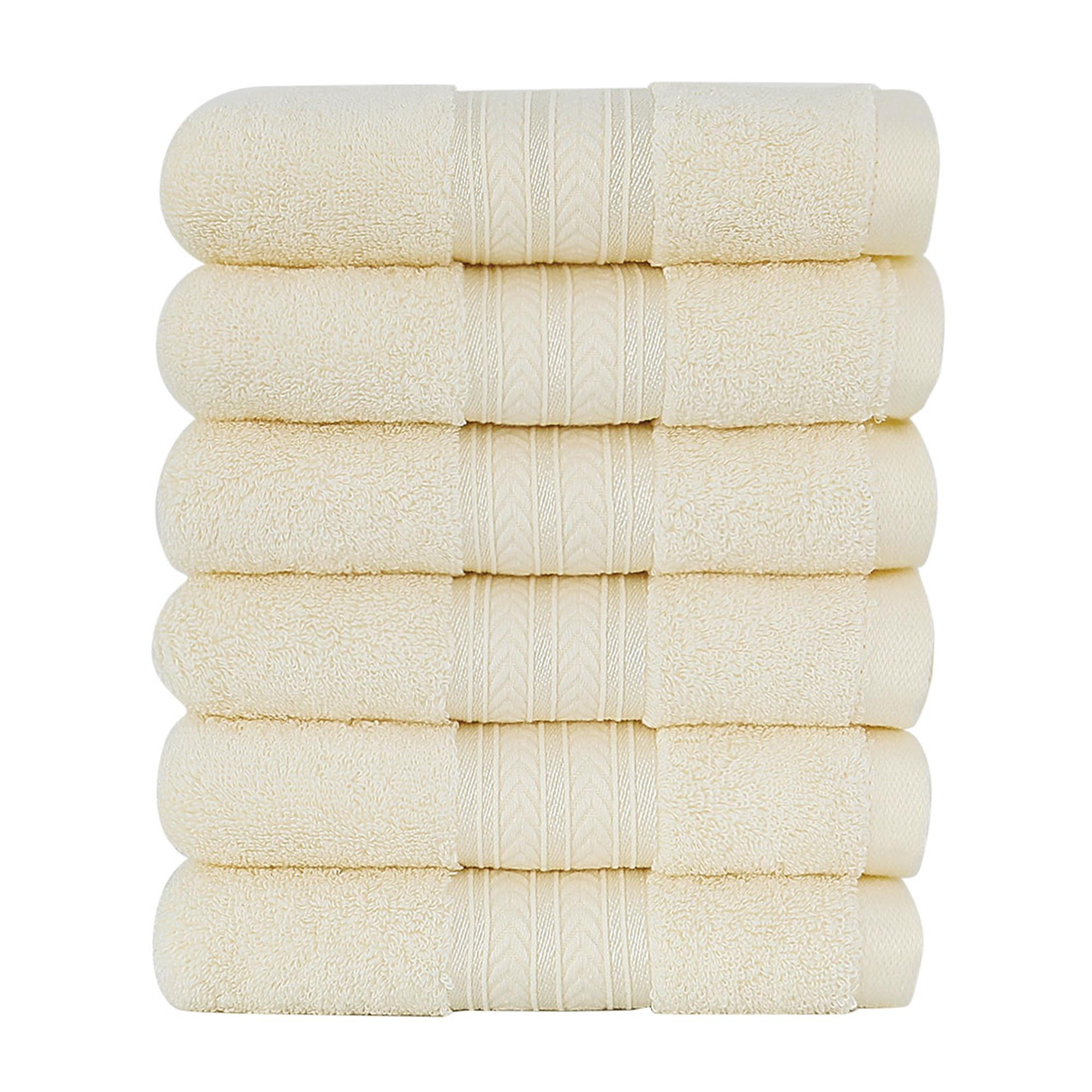 6 Pieces Luxury Hand Towels, 100 Cotton Absorbent Bathroom Towels