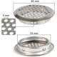 thumbnail image 4 of Juego De 30 Agujeros De Ventilación De Acero Inoxidable Para Armarios O Zapateros Diámetro 65 Mm Plata. Afortunado Sencillez, 4 of 5