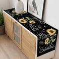 thumbnail image 4 of You Are My Sunshine Table Runner 48 Inches Long Farmhouse Dress Scarves, Yellow Sunflowers Cute Bees Heart Black Dining Tablerunner for Coffee Table/Kitchen Island/Party Décor, 13" x 48", 4 of 8