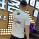 thumbnail image 4 of Camiseta para hombre, cuello redondo, blanca, con estampado de letras rockeras, camisetas para hombre, trashy Y2k, nueva, barata, cómoda, original, tallas grandes, 4 of 4