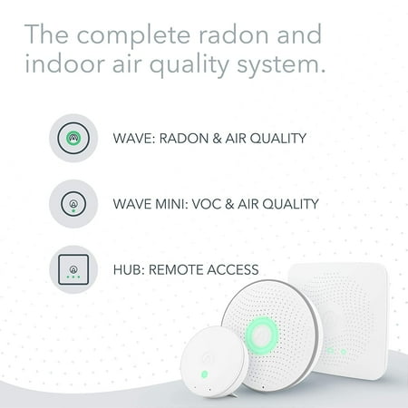 Airthings - House Kit, Radon and Indoor Air Quality Monitoring System, Multi-room - White