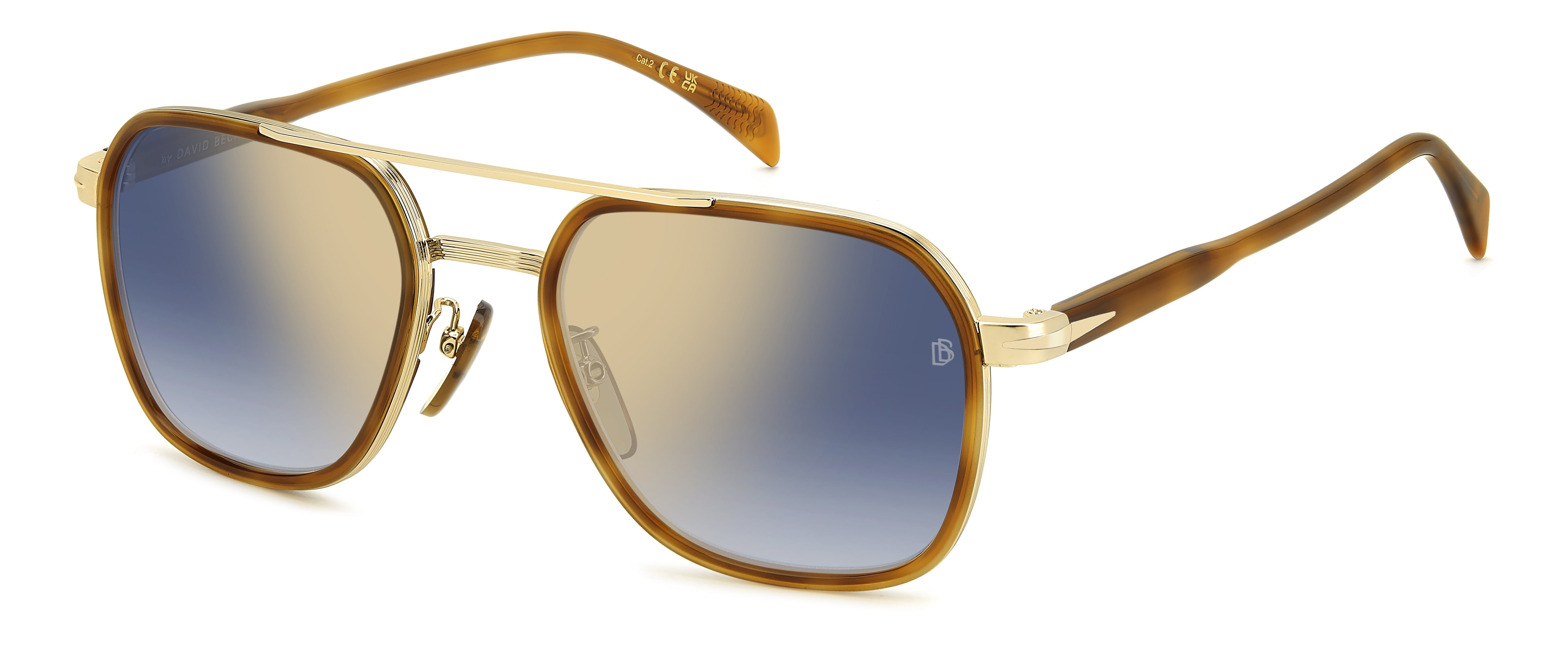 David Beckham DB 1007/S 45Z-9K 49 Men's Sunglasses - Havana Silver
