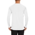 thumbnail image 5 of BVnarty Men's Summer Solid Lightweight Breathable Sun Protection Top UPF Shield Long Sleeve Crew Neck Outdoor Hiking Daily Wear White XXL, 5 of 9