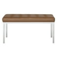 thumbnail image 2 of Studio Designs Home Lintel 35" Wide Bonded Leather Bench, Caramel, 2 of 9