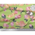 thumbnail image 3 of Soimoi Viscose Chiffon Fabric Flower & Leaves Watercolor Printed Fabric 1 Yard 42 Inch Wide, 3 of 3