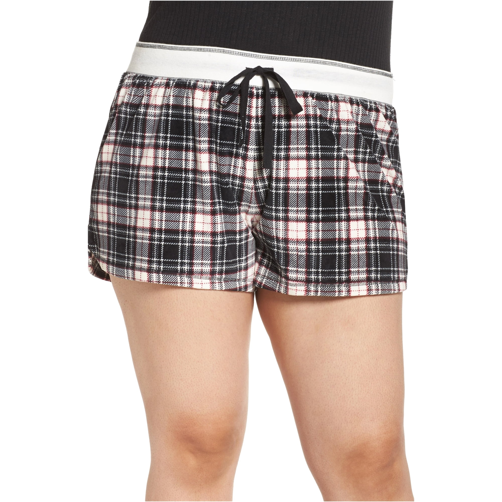 P.J. Salvage Womens Plaid Pajama Shorts Multicoloured 2X