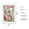 thumbnail image 2 of Beers from the Meuse Brewery (Bières de la Meuse) - Vintage French Advertising Poster c.1899 - Fine Art Rolled Canvas Print (Unframed) 27in x 40in, 2 of 3
