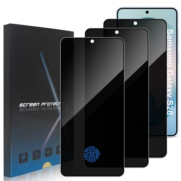 ZYQEEE Privacy Screen Protector Tempered Glass for Samsung Galaxy S26 5G - Scratch Resistant Protective Film - Easy Installation Edge to Edge Protection - Bubble Free