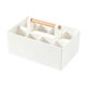thumbnail image 2 of Desk Organizer with 8 Compartments, Plastic Makeup Organizer with Wooden Handle, Pen Holder for Desktop Storage, Desk Organization for School, Home, Office plies, 2 of 6