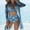 Blue, variant on Abomasnow Bathing Suit Cover Up for Women Comfort Long Sleeve Bimono Cardigan with Bikini Sets 3 Piece Beach Coverups Swimwears