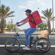 MOONCOOL Adult 24/26 Unisex 3-Wheel Tricycle, 700W Peak Motor, 7 Speeds, 36V 10.4Ah Removable Lithium Battery, 16MPH Max Speed, 40 Miles Range
