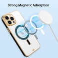thumbnail image 3 of for iPhone 13 Pro Max Case Plating Magnetic Crystal [ Support for Magsafe ] Luxury Case Camera Protector Shockproof Protective Anti-Skid Edge Cover Screen Protector Cover Phone Case -Black, 3 of 11
