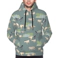 thumbnail image 4 of Hoodies for Men - Painted Cute Goat Green Long Sleeve Comfrt Men'S Fashion Hoodies & Sweatshirts, Sweatshirts for Men Hoodies Pullover Clothing Clothes with Pouch, 4 of 7