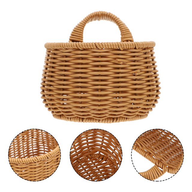 EXHUMKY 1Ud Canasta Plástica De Pared Para Almacenaje Y En Cocina De Estilo Campestre