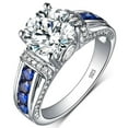 thumbnail image 1 of 2 CT Moissanite Ring for Women, 925 Sterling Silver, 1 of 7